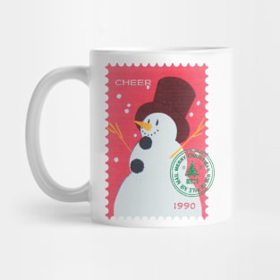 Vintage Stamp: Festive Snowman Mug